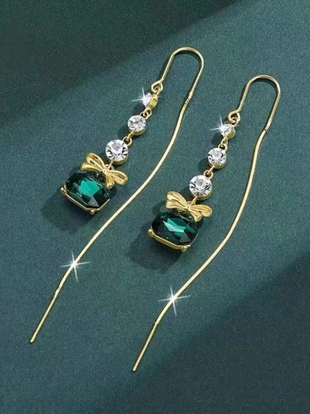 Gemstone Drop Earrings M1876